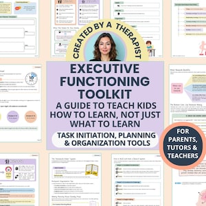 Hojas de trabajo sobre funciones ejecutivas para padres y consejeros escolares: Habilidades de estudio, tareas y gestión del tiempo para el TDAH (PDF)