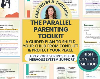High Conflict Divorce & Parallel Parenting Guide: Conflict Management, De-escalation Tools, Mediation Resource (Digital Workbook)