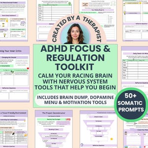 ADHD Workbook Bundle: Exekutivfunktions-Toolkit für Erwachsene und Jugendliche (ausfüllbares PDF)