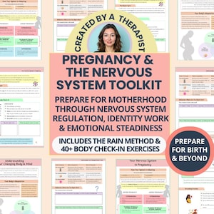 First Time Mom Workbook: Pregnancy Nervous System, Birth Prep, Postpartum & Matrescence Journal (PDF)