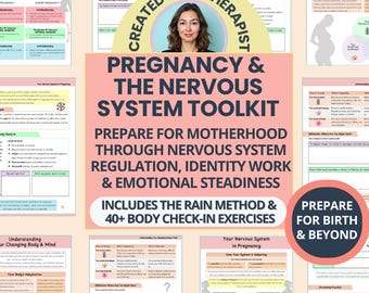 First Time Mom Workbook: Pregnancy Nervous System, Birth Prep, Postpartum & Matrescence Journal (PDF)