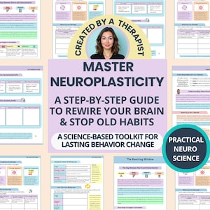 Neuroplasticity Workbook: Brain Rewiring Exercises for Habit Change & Behavior Patterns (Fillable Worksheets)