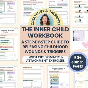 Inner Child Workbook: A Therapy Guide to Healing Childhood Wounds & Reparent Yourself (Fillable PDF)