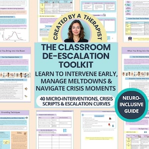 Classroom Behavior De-Escalation Toolkit: Teacher Scripts, SEL Guide for School Counselors & Educators (PDF)