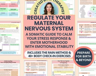 Pregnancy Anxiety Toolkit: Nervous System Support, Somatic Birth Prep & Postpartum Plan, Maternal Resilience (Printable PDF)