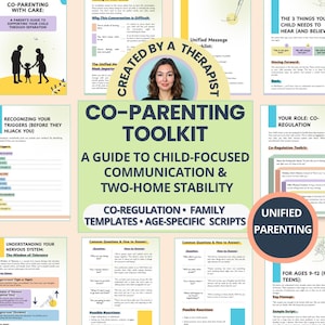 Co-Elternschaft Arbeitsbuch für Trennung & Trennung, Kommunikations-Tools, altersbasierte Skripts, Anleitung für Eltern (digitaler Download)