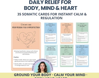 Somatic Therapy Deck: Anxiety, Stress & Overwhelm Relief Cards(Digital Download)