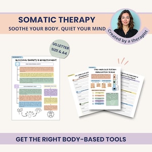 Somatic Therapy Worksheets: Polyvagal Theory, Vagus Nerve Exercises (Printable PDF)