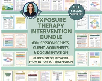 Exposure Therapy Practice Bundle: ERP, Fear Hierarchy & Clinical Tools for Mental Health Professionals