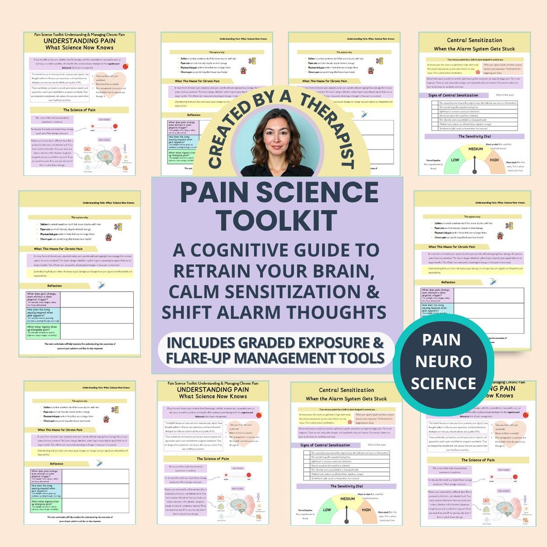 Pain Science Toolkit: Chronic Pain Exercises, CBT &amp; ACT Worksheets to ...