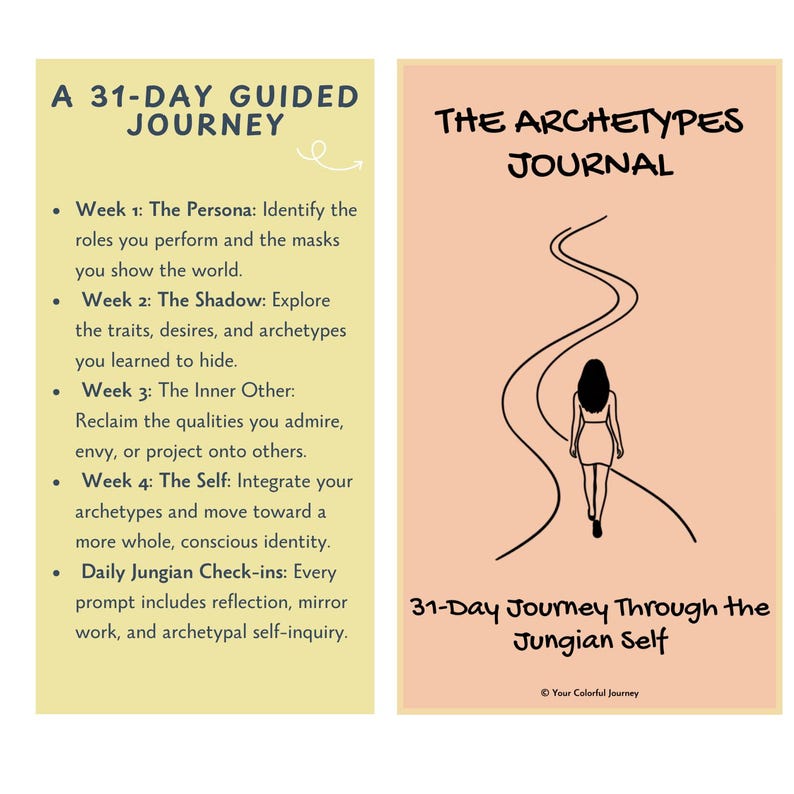 Archetypes Journal: Discover your Personality Type, Self Discovery Workbook, Jungian Psychology (PDF)