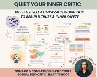 Self-Compassion Therapy Workbook: ACT & Somatic Practices (PDF Download A4/US Letter)