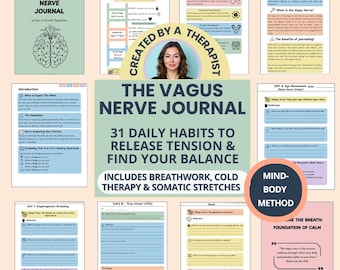 Vagus Nerve Stimulation Journal: Daily Regulation, Breathing exercises, Cold Therapy (Digital Journal)