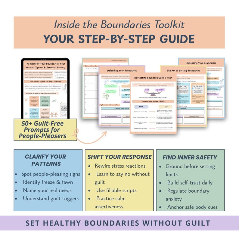 Healthy Boundaries Workbook for Adults: Somatic Worksheets to Set ...