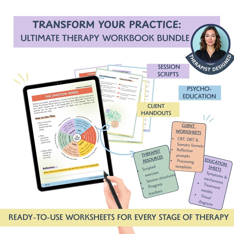Therapy Intervention Bundle: Clinical Session Scripts, Client Handouts ...