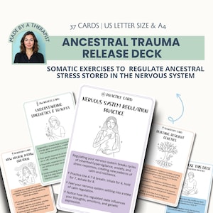 Schede di supporto per traumi intergenerazionali: suggerimenti epigenetici per la guarigione ancestrale (mazzo stampabile)