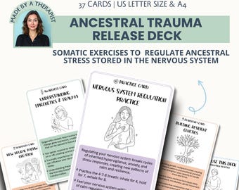 Intergenerational Trauma Support Cards: Somatic Epigenetics Therapy Prompts for Ancestral Healing (PDF Download)