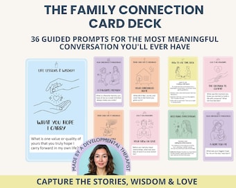 Family Connection Card Deck: Guided Conversation Prompts to Truly Know Your Parents and Understand Your Own Story (Printable PDF)