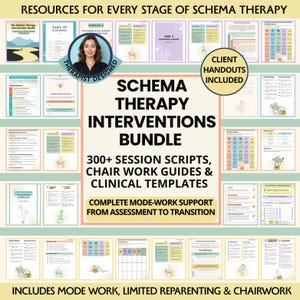 Schema Clinical Tools & BPD Treatment Guide, Limited Reparenting Scripts, Chairwork Method, Mode Trackers (PDF)