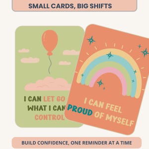 Positive Self-Talk Cards for Kids & Teens: Confidence, Self-Esteem, Growth Mindset Affirmations