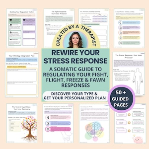 Manual de respuesta al estrés: Lucha, huida, congelamiento, cervatillo, identificación de desencadenantes, patrones de recuperación, plan personalizado (PDF)