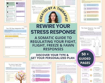 Stress Response Workbook: Fight Flight Freeze Fawn, Identify Triggers, Heal Patterns, Personalized Plan (PDF)
