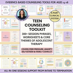 Teen Counseling Toolkit: Adolescent Worksheets for School Counselors & Youth Professionals (PDF)