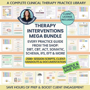 CBT, DBT & IFS Mega Bundle: Clinical Tools for Mental Health Professionals and Licensed Practitioners