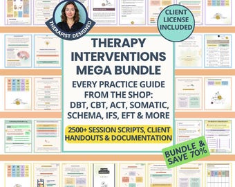 CBT, DBT & IFS Mega Bundle: Clinical Tools for Mental Health Professionals and Licensed Practitioners