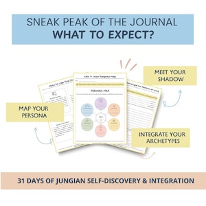 Archetypes Journal: Discover your Personality Type, Self Discovery Workbook, Jungian Psychology (PDF)