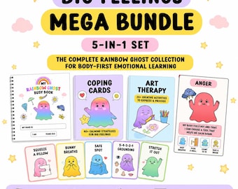 Kids Big Feelings Mega Bundle: 100+ SEL Activities for Calming Corner  & Emotion Regulation (PDF)