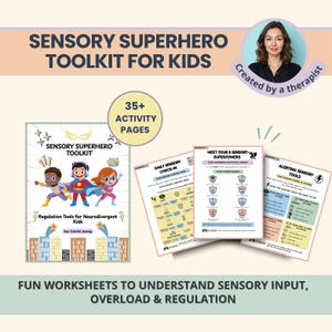 Boîte à outils de régulation sensorielle des enfants : soutien neurodivergent et sensible, aide en cas de surcharge, examens quotidiens, apaisement, outils d'alerte (PDF)
