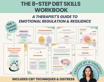 DBT Emotion Regulation Workbook: a Therapist Guide for Distress Tolerance & Emotional Intelligence (Digital Download)