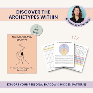 Archetypes Journal: Discover your Personality Type, Self Discovery Workbook, Jungian Psychology (PDF)