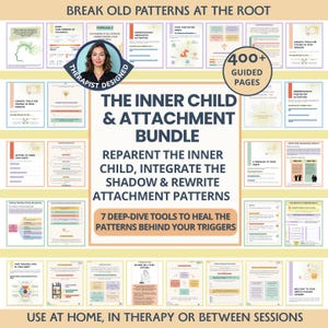 Emotional Healing Bundle for Adults: Inner Child, Shadow Work, Attachment & Reparenting Workbooks (PDF)