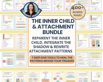 Emotional Healing Bundle for Adults: Inner Child, Shadow Work, Attachment & Reparenting Workbooks (PDF)