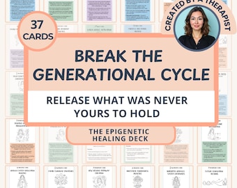 Intergenerational Healing Cards | Epigenetic Therapy & Ancestral Deck | Break Family Patterns Heal the Root of Trauma, Anxiety, Inner Child