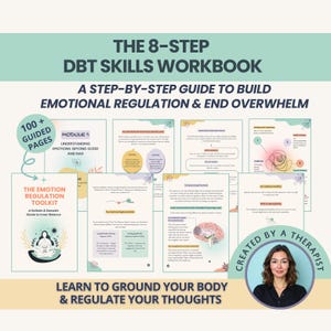 DBT Emotion Regulation Workbook: Distress Tolerance & Emotional Intelligence  Exercises (Digital Download)