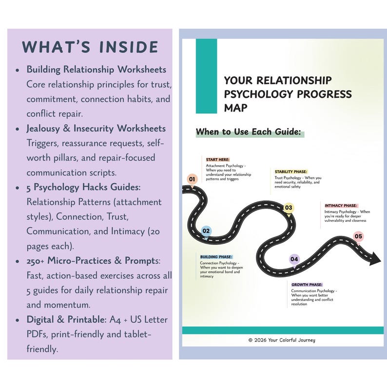 Couples Therapy Mega Bundle: Relationships Skills, Conflict Resolution, Trust & Emotional Intimacy Worksheets (PDF)