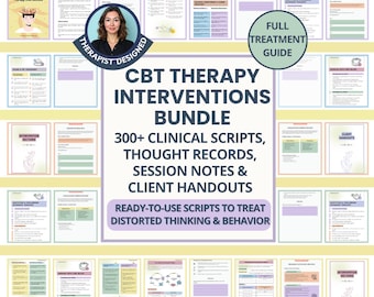 CBT Interventions & Therapy Notes Bundle: cognitive behavioral therapy, Clinical Session Scripts (PDF)