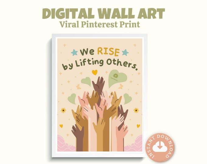 Viral Pinterest Poster Digital Motivational Print Inspirational Wall Art Empowerment Decor Leadership Artwork Uplifting Quote Printable
