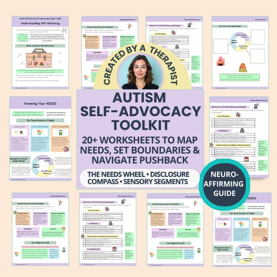Autistic Self-Advocacy Worksheets: Autism Disclosure, Setting Boundaries & Neuro-Affirming Exercises (PDF)
