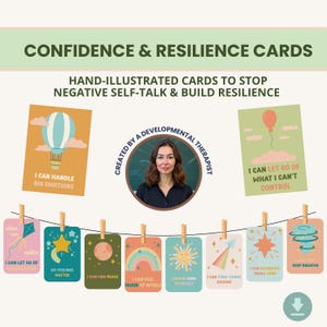 Positive Self-Talk Cards for Kids & Teens: Confidence, Self-Esteem, Growth Mindset Affirmations