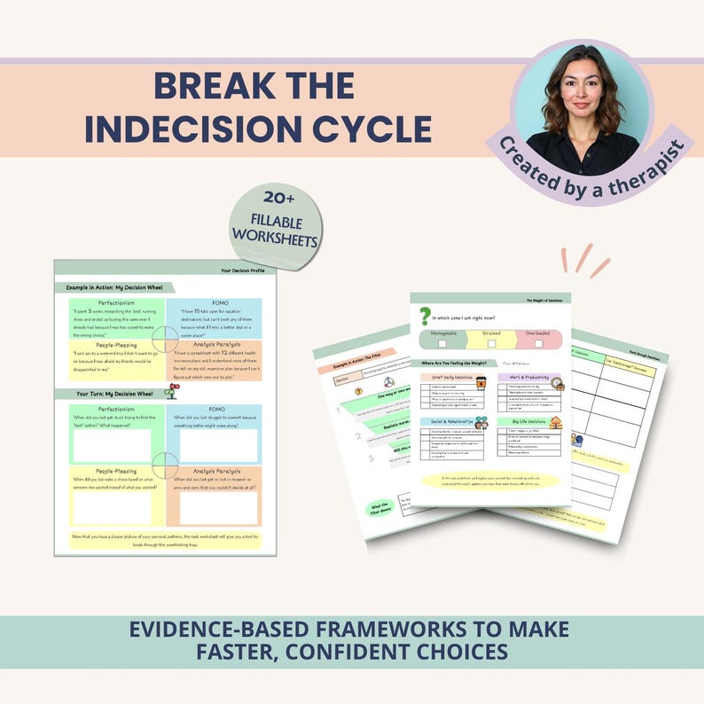 Decision Fatigue & Choice Overload Toolkit for Analysis Paralysis, Overthinking and Indecision (PDF)