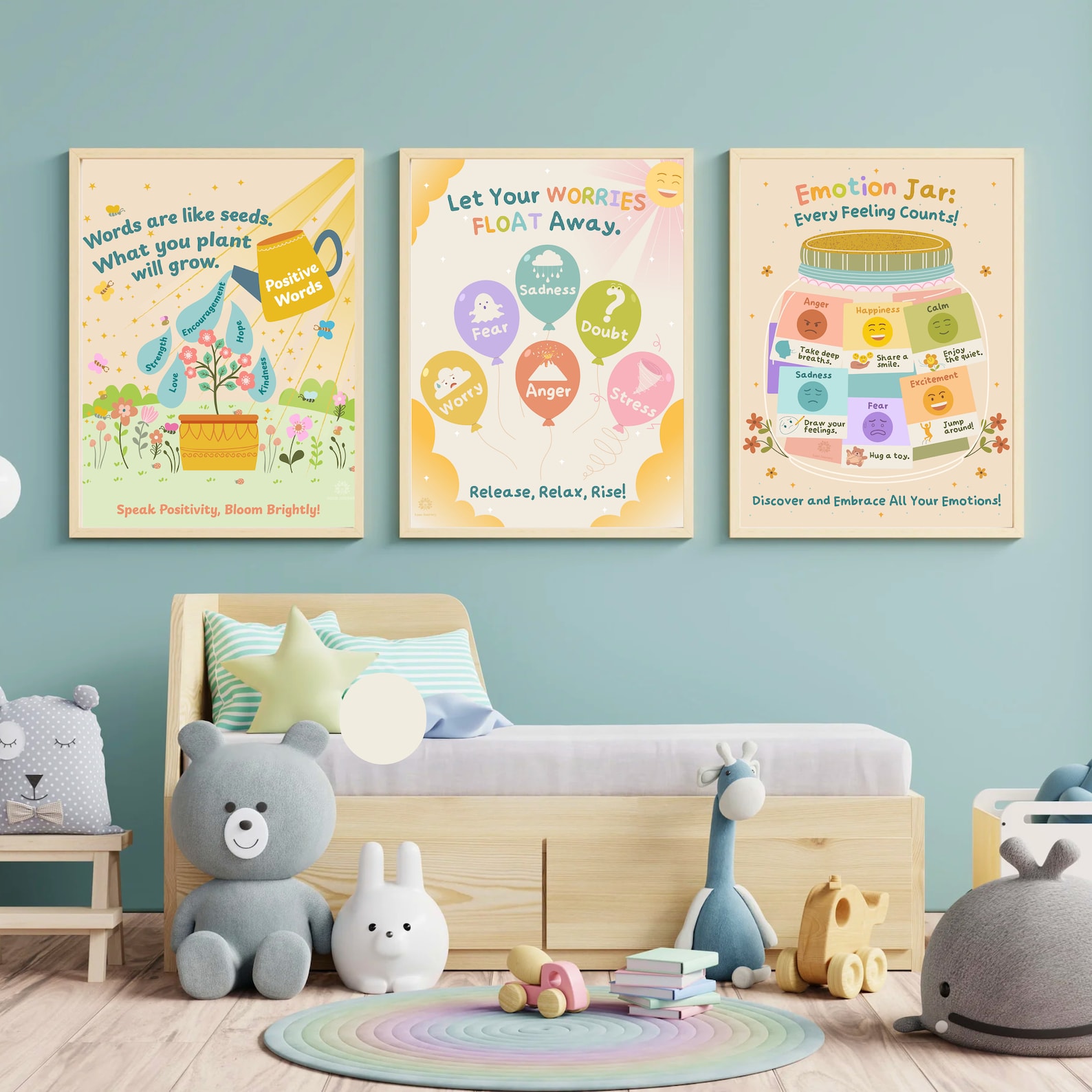 Growth Mindset Poster Bundle for Kids, Classroom Wall Art, Positive ...