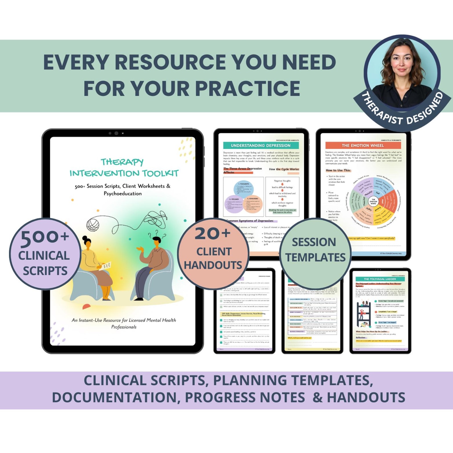 Therapy Intervention Bundle: Clinical Documentation, Session Scripts ...
