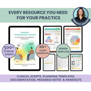 Therapy Intervention Bundle: Clinical Documentation, Session Scripts, Client Handouts, Counselling & Therapists (Digital PDF) image 2