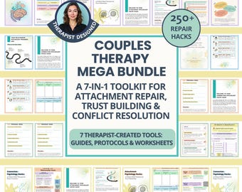 Couples Therapy Mega Bundle: Relationships Skills, Conflict Resolution, Trust & Emotional Intimacy Worksheets (PDF)