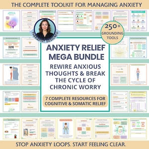 Paquete completo para aliviar la ansiedad: 7 herramientas para superar los pensamientos excesivos, el miedo y la carga mental (PDF)