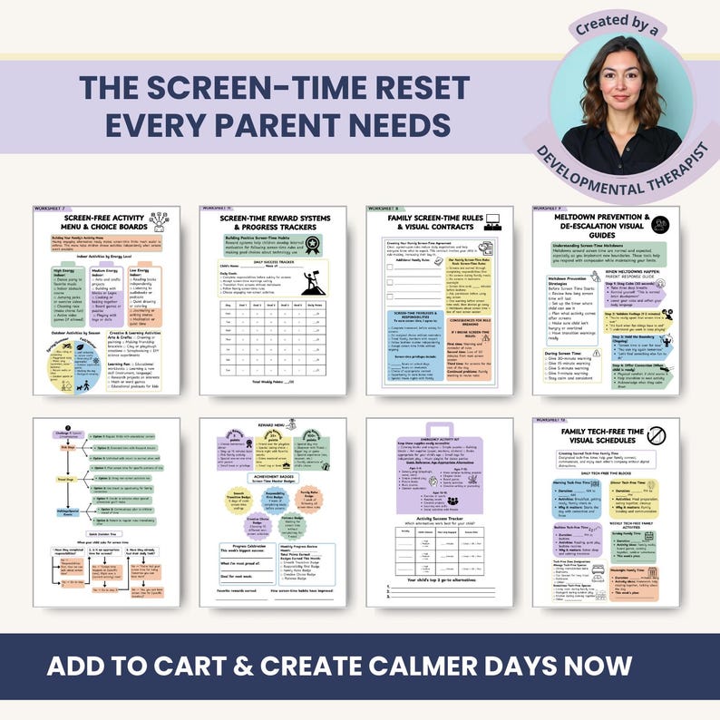Family Screen Time Rules Parenting Guide: Create Healthy Routines ...
